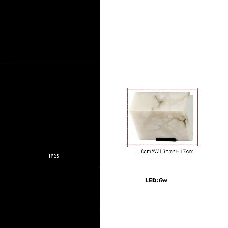 GobekUsa Art Deco Marble Cube LED Wall Light, photo 10 of 12