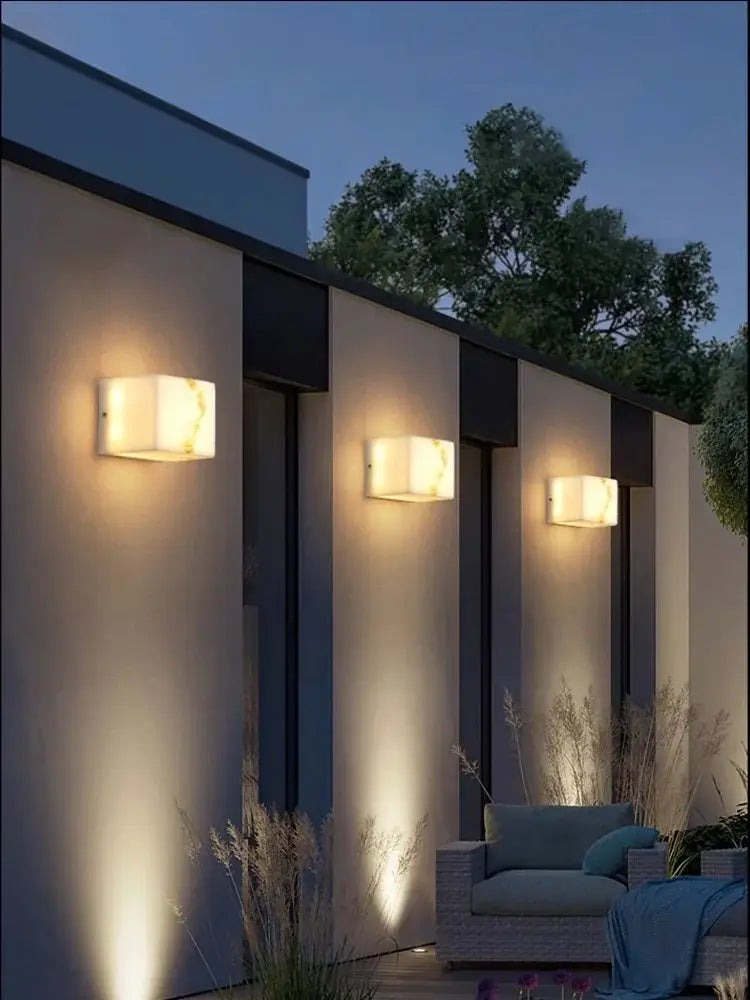 GobekUsa Art Deco Marble Cube LED Wall Light, photo 4 of 12
