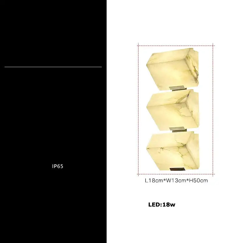 GobekUsa Art Deco Marble Cube LED Wall Light, photo 12 of 12