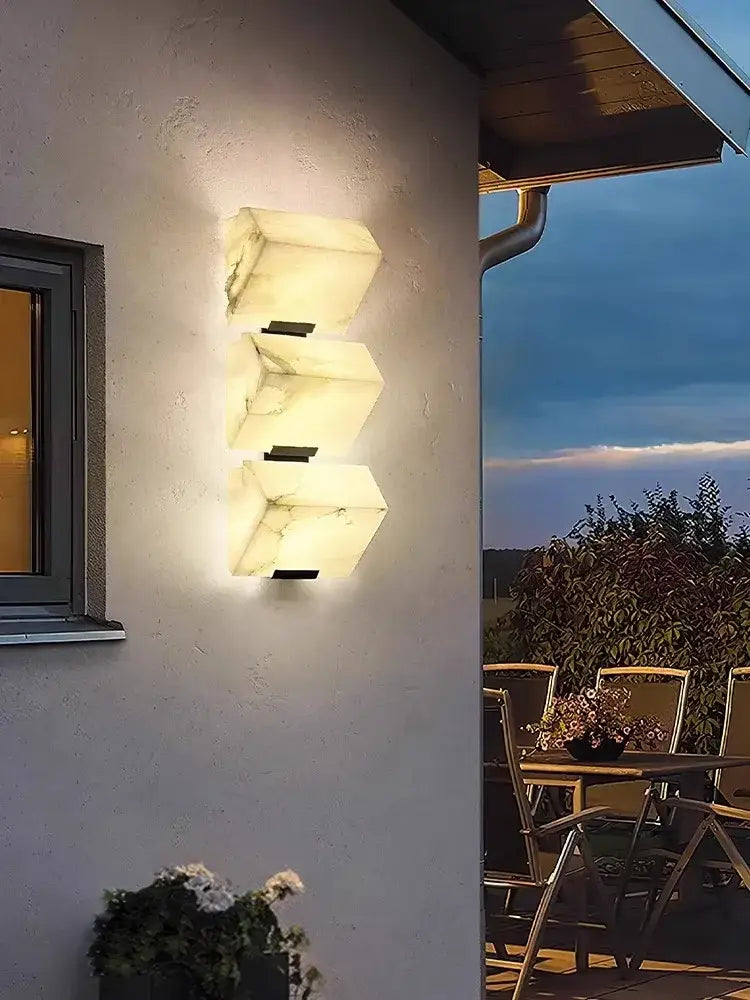 GobekUsa Art Deco Marble Cube LED Wall Light, photo 6 of 12