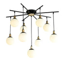 GobekUsa Art Glass Ball Molecule Chandelier for Living Room, Children's Room, Study & Home Decor