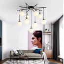 GobekUsa Art Glass Ball Molecule Chandelier for Living Room, Children's Room, Study & Home Decor