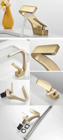 GobekUsa Modern Black Bathroom Sink Faucet