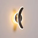 GobekUsa Minimalist Black Bend LED Wall Sconce - Acrylic Wall Mounted Lamp in White/Warm Light