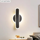 GobekUsa Minimalist Black Bend LED Wall Sconce - Acrylic Wall Mounted Lamp in White/Warm Light