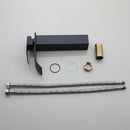 GobekUsa Blue Tempered Glass Waterfall Basin Tap Set