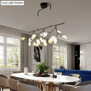 GobekUsa Nordic Style Clear Glass LED Dining Room Pendant Light - Firefly Island Branch Design