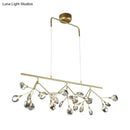 GobekUsa Nordic Style Clear Glass LED Dining Room Pendant Light - Firefly Island Branch Design