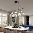 GobekUsa Nordic Style Clear Glass LED Dining Room Pendant Light - Firefly Island Branch Design