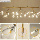 GobekUsa Nordic Style Clear Glass LED Dining Room Pendant Light - Firefly Island Branch Design
