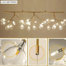 GobekUsa Nordic Style Clear Glass LED Dining Room Pendant Light - Firefly Island Branch Design