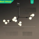 GobekUsa Glass Balls LED Pendant Lights: Modern Branches Style Chandeliers for Living Room