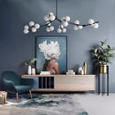 GobekUsa Glass Balls LED Pendant Lights: Modern Branches Style Chandeliers for Living Room