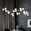 GobekUsa Glass Balls LED Pendant Lights: Modern Branches Style Chandeliers for Living Room