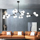GobekUsa Glass Balls LED Pendant Lights: Modern Branches Style Chandeliers for Living Room