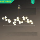 GobekUsa Glass Balls LED Pendant Lights: Modern Branches Style Chandeliers for Living Room