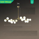GobekUsa Glass Balls LED Pendant Lights: Modern Branches Style Chandeliers for Living Room