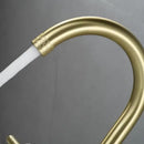 GobekUsa Black Brass Basin Faucet with Waterfall Effect and 3-Hole Design