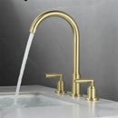 GobekUsa Black Brass Basin Faucet with Waterfall Effect and 3-Hole Design