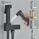 GobekUsa Black Brass Bidet Faucet: Single Cold Water Tap, Handheld Sprayer Gun, Hygienic Shower Cleaner
