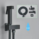 GobekUsa Black Brass Bidet Faucet: Single Cold Water Tap, Handheld Sprayer Gun, Hygienic Shower Cleaner