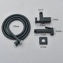 GobekUsa Black Brass Bidet Faucet: Single Cold Water Tap, Handheld Sprayer Gun, Hygienic Shower Cleaner