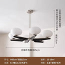 GobekUsa Cream Wood LED Chandelier, Modern Design for Living Room & Bedroom