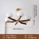 GobekUsa Cream Wood LED Chandelier, Modern Design for Living Room & Bedroom