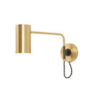 GobekUsa Modern Curved Arm Wall Lamp with Metal Frame and Geometric Shade - Bedroom Wall Lighting