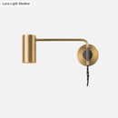 GobekUsa Modern Curved Arm Wall Lamp with Metal Frame and Geometric Shade - Bedroom Wall Lighting