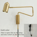 GobekUsa Adjustable Long-Arm Wall Lamp with Switch, E27 Flex Reading Bedside Light