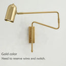 GobekUsa Adjustable Long-Arm Wall Lamp with Switch, E27 Flex Reading Bedside Light