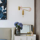 GobekUsa Adjustable Long-Arm Wall Lamp with Switch, E27 Flex Reading Bedside Light