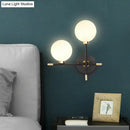 GobekUsa Contemporary Black Opal Glass Ball Bedside Sconce - Wall Mounted Light