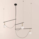 GobekUsa Glass Ball Pendant Light for Bedroom Bar Cafe Decor - Multi-Light Post-Modern Glass Lighting