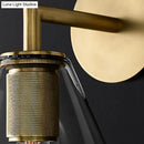 GobekUsa Minimalist Glass Cone Wall Sconce, 1/2 Lights, Black/Brass, Bedside Lighting