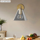 GobekUsa Minimalist Glass Cone Wall Sconce, 1/2 Lights, Black/Brass, Bedside Lighting