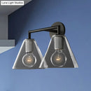 GobekUsa Minimalist Glass Cone Wall Sconce, 1/2 Lights, Black/Brass, Bedside Lighting