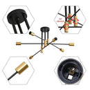 GobekUsa Industrial Sputnik Chandelier Modern Ceiling Light for Kitchen Dining Bedroom