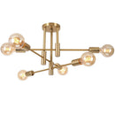 GobekUsa Industrial Sputnik Chandelier Modern Ceiling Light for Kitchen Dining Bedroom