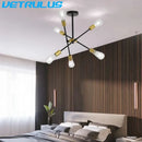 GobekUsa Iron Sputnik Chandelier: Modern Nordic Design Ceiling Light for Living Dining Room