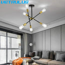 GobekUsa Iron Sputnik Chandelier: Modern Nordic Design Ceiling Light for Living Dining Room