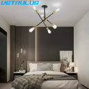 GobekUsa Iron Sputnik Chandelier: Modern Nordic Design Ceiling Light for Living Dining Room