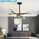 GobekUsa Iron Sputnik Chandelier: Modern Nordic Design Ceiling Light for Living Dining Room