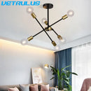 GobekUsa Iron Sputnik Chandelier: Modern Nordic Design Ceiling Light for Living Dining Room