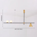 GobekUsa Minimalist Modern Linear Chandelier with Spherical White Glass Ceiling Light Fixture