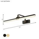 GobekUsa Modern Black/Brass Metal Wall Sconce LED Vanity Light for Dressing Table