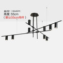 GobekUsa Black Minimalist Dining Room Chandelier: Modern Nordic Long Lights for Stylish Lighting