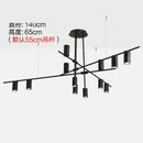 GobekUsa Black Minimalist Dining Room Chandelier: Modern Nordic Long Lights for Stylish Lighting
