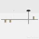 GobekUsa Black Minimalist Dining Room Chandelier: Modern Nordic Long Lights for Stylish Lighting